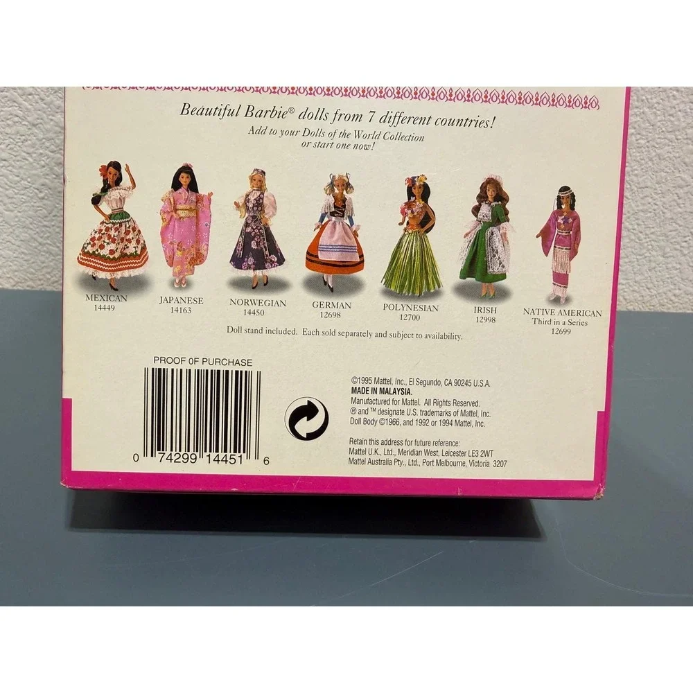 1995 Indian Barbie Dolls of the World Collector‎ Edition Mattel NIB